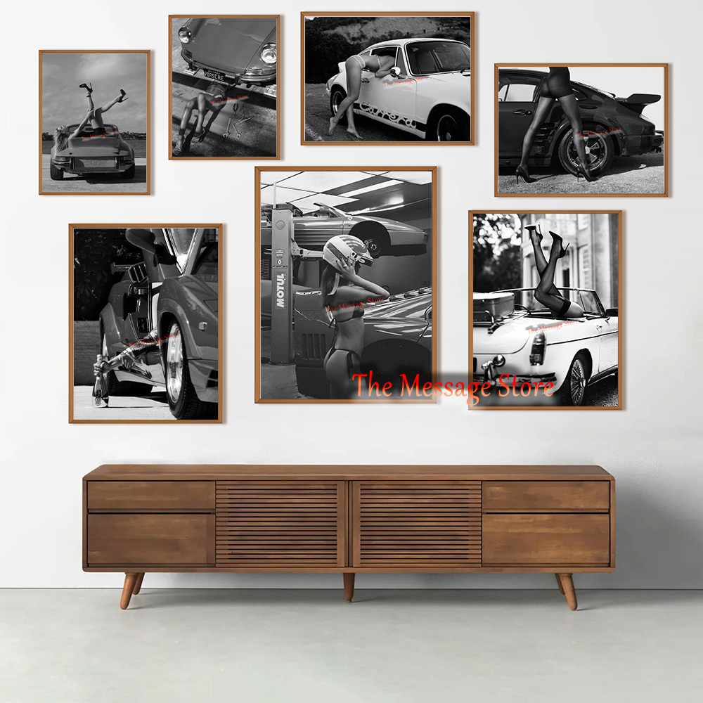 Luxury Lifestyle Picture - Retro Seksowna Dziewczyna na Wysokich Obcasach