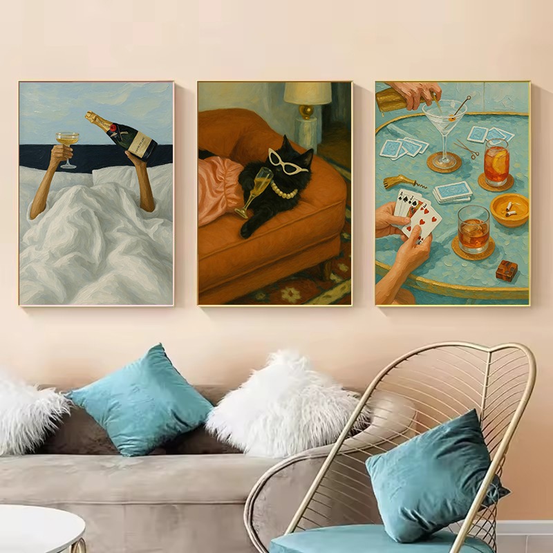 1 szt. Bezramowy Vintage Czarn – Luxury Lifestyle Picture recenzja i cena