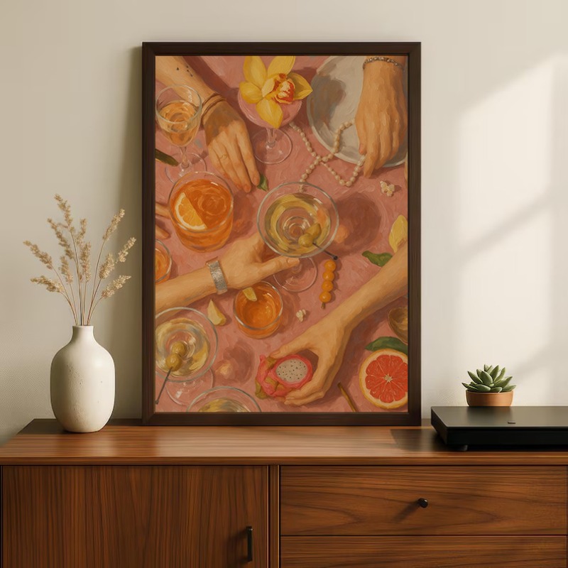 1 szt. Bezramowy Vintage Czarn – Luxury Lifestyle Picture recenzja i cena